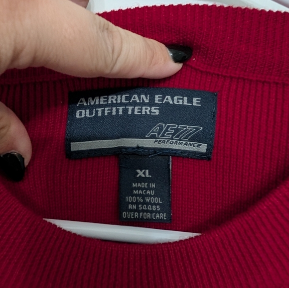 Vintage, Men's Size XL, American Eagle Wool Sweater, Y2K - Picture 2 of 5